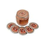 FOCO Cincinnati Bengals NFL 5 Pack Barrel Coaster Set