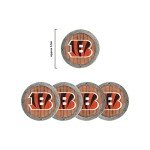 FOCO Cincinnati Bengals NFL 5 Pack Barrel Coaster Set