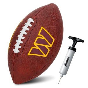 Franklin Sports NFL Washington Commanders Football - Youth Junior Size Football for Kids - Official NFL Team Logo + Colors Youth Ball - Kids Fan Shop Ball