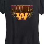 Junk Food Women's Standard Clothing x NFL-Team Spotlight-Short Sleeve Fan Shirt Lightweight, Tagless, Relaxed Fit, Washington Commanders-Black Large
