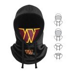 FOCO Washington Commanders NFL Black Drawstring Hooded Gaiter