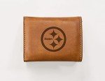 Rico Industries Laser Engraved Trifold Wallet, Pittsburgh Steelers, Lightweight,Brown