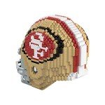 FOCO San Francisco 49ers NFL 3D BRXLZ Puzzle Replica Helmet Set, one size