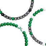 FOCO Philadelphia Eagles NFL Retro Kelly Green 3 Pack Beaded Friendship Bracelet