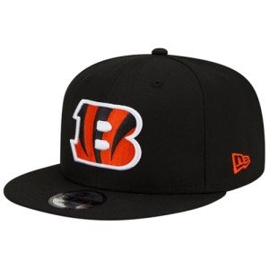 New Era NFL 9FIFTY Team Color Adjustable Snapback Hat Cap - One Size (US, Alpha, One Size, Cincinnati Bengals - Black)