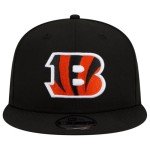 New Era NFL 9FIFTY Team Color Adjustable Snapback Hat Cap - One Size (US, Alpha, One Size, Cincinnati Bengals - Black)