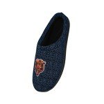 FOCO NFL Chicago Bears Men's Poly Knit Cup Sole Slipper, Team Color, Medium (9-10)