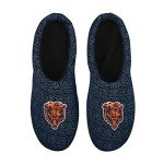 FOCO NFL Chicago Bears Men's Poly Knit Cup Sole Slipper, Team Color, Medium (9-10)