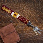 Rico Industries NFL Football Washington Commanders Wrist Lanyard Key Chain, Cute Wristlet Strap Keychain Holder for Women Men Car Keys ID Badges Card Wallet Phone Camera
