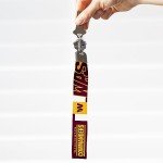 Rico Industries NFL Football Washington Commanders Wrist Lanyard Key Chain, Cute Wristlet Strap Keychain Holder for Women Men Car Keys ID Badges Card Wallet Phone Camera