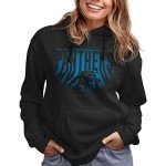 Junk Food Clothing x NFL - Carolina Panthers - Team Spotlight - Unisex Adult Pullover Fleece Hoodie for Men and Women - Size Large, Black
