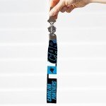 Rico Industries NFL Football Carolina Panthers Wrist Lanyard Key Chain, Cute Wristlet Strap Keychain Holder for Women Men Car Keys ID Badges Card Wallet Phone Camera