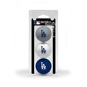Team Golf MLB Los Angeles Dodgers 3 Golf Ball Pack Regulation Size Golf Balls, 3 Pack, Full Color Durable Team Imprint
