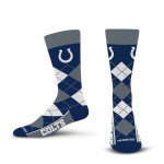 For Bare Feet NFL INDIANAPOLIS COLTS Argyle Remix Premium Dress Sock Team Color OSFM