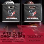Franklin Sports NFL Houston Texans Collapsible Storage Bin NFL Folding Cube Storage Container Fits Bin Organizers Fabric NFL Team Storage Cubes One Size
