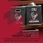 Franklin Sports NFL Houston Texans Collapsible Storage Bin NFL Folding Cube Storage Container Fits Bin Organizers Fabric NFL Team Storage Cubes One Size