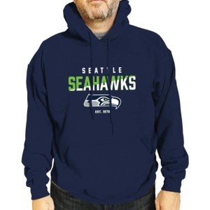 Team Fan Apparel Adult NFL Diagonal Fade Fleece Hooded Sweatshirt - Unisex Tagless - Officially Licensed Football Pullover (Seattle Seahawks - Navy, X-Large)