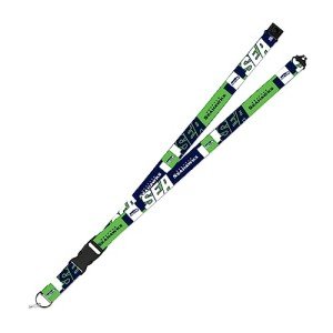 Rico Industries NFL Football Seattle Seahawks 19" x 1" Premium Unisex-Adult Safety Breakaway Lanyard - Flash