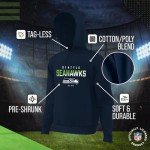 Team Fan Apparel Adult NFL Diagonal Fade Fleece Hooded Sweatshirt - Unisex Tagless - Officially Licensed Football Pullover (Seattle Seahawks - Navy, X-Large)
