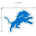 NFL Siskiyou Sports Fan Shop Detroit Lions Auto Decal 8 inch sheet Team Color