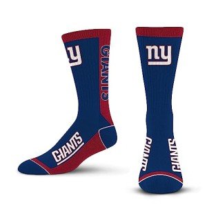 For Bare Feet NFL NEW YORK GIANTS MVP Crew Sock Team Color Large