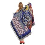 Northwest NFL New York Giants Unisex-Adult Woven Tapestry Throw Blanket, 48" x 60", Home Field Advantage