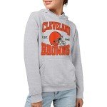 Junk Food Clothing x NFL - Cleveland Browns - Team Helmet - Unisex Adult Pullover Fleece Hoodie for Men and Women - Size X-Large