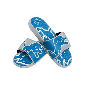 FOCO Dallas Cowboys NFL Mens Colorblock Big Logo Gel Slides - L