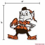 Rico Industries NFL Football Cleveland Browns Retro Shape Cut Pennant - Home and Living Room Décor - Soft Felt EZ to Hang