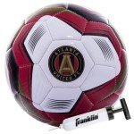 Franklin Sports MLS Atlanta United Soccer Ball - Official Size 5 - Regulation Size + Weight Soccer Ball for Kids + Adults - Great for Boys + Girls - Air Pump Included
