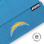 FOCO Men's Los Angeles Chargers NFL Logo Basic Beanie Hat, Team Color