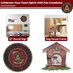 Fan Creations Atlanta United FC MLS Wooden Sign 12” Round Wall Decor- Show Your Five Stripes 17’s Spirit and Decorate Your Major League Soccer Fandom- Officially Licensed