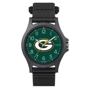 Timex Men's NFL Pride 40mm Watch – Green Bay Packers with Black FastWrap Strap