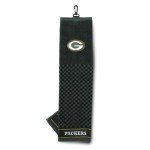 Team Golf NFL Green Bay Packers Embroidered Golf Towel Embroidered Golf Towel, Checkered Scrubber Design, Embroidered Logo