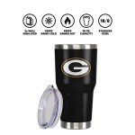 FOCO Green Bay Packers NFL Team Logo 30 oz Tumbler - Black
