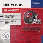 NORTHWEST NFL Double Sided Blanket - 100% Soft Polyester - Double Sided - Embrace NFL Spirit and Stay Warm on Game Days (Tampa Bay Buccaneers - Cardinal)