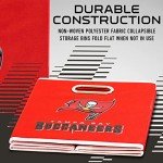 Franklin Sports NFL Tampa Bay Buccaneers Collapsible Storage Bin NFL Folding Cube Storage Container Fits Bin Organizers Fabric NFL Team Storage Cubes One Size, 11" x 11"