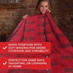 NORTHWEST NFL Double Sided Blanket - 100% Soft Polyester - Double Sided - Embrace NFL Spirit and Stay Warm on Game Days (Tampa Bay Buccaneers - Cardinal)