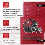NORTHWEST NFL Double Sided Blanket - 100% Soft Polyester - Double Sided - Embrace NFL Spirit and Stay Warm on Game Days (Tampa Bay Buccaneers - Cardinal)