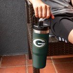 FOCO Green Bay Packers NFL 30 oz Straw Tumbler