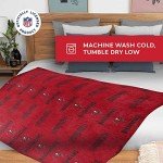 NORTHWEST NFL Double Sided Blanket - 100% Soft Polyester - Double Sided - Embrace NFL Spirit and Stay Warm on Game Days (Tampa Bay Buccaneers - Cardinal)