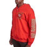 Junk Food Clothing x NFL - San Francisco 49ers - MVP Zip Hoodie - Unisex Adult Full Zip Hooded Sweatshirt for Men and Women - Size XX-Large