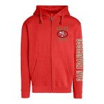 Junk Food Clothing x NFL - San Francisco 49ers - MVP Zip Hoodie - Unisex Adult Full Zip Hooded Sweatshirt for Men and Women - Size XX-Large