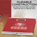 Franklin Sports NFL San Francisco 49ers Collapsible Storage Bin NFL Folding Cube Storage Container Fits Bin Organizers Fabric NFL Team Storage Cubes One Size