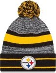 New Era Unisex-Adult NFL Official Sport Knit Classic Cuffed Knit Pom Beanie Hat (Pittsburgh Steelers)