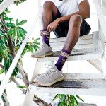 For Bare Feet NFL 4 Stripe Deuce Crew Sock, Minnesota Vikings, Large