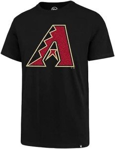 MLB Men's Distressed Imprint Match Team Color Primary Logo Word Mark T-Shirt (Arizona Diamondbacks Black, XX-Large)