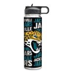 Rico Industries NFL Football Jacksonville Jaguars 22oz Stainless Steel Tumbler with Lid - Great For Coffee, Tea, Water or Cocktails