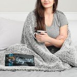 FOCO Jacksonville Jaguars NFL Big Logo Cloud Sherpa Blanket
