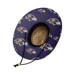 FOCO mens Nfl Team Logo Floral Sun Straw Hat, Team Logo, One Size US